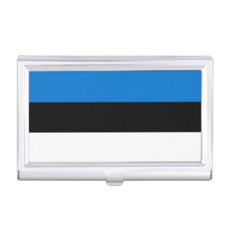 Business card holder with Flag of Estonia