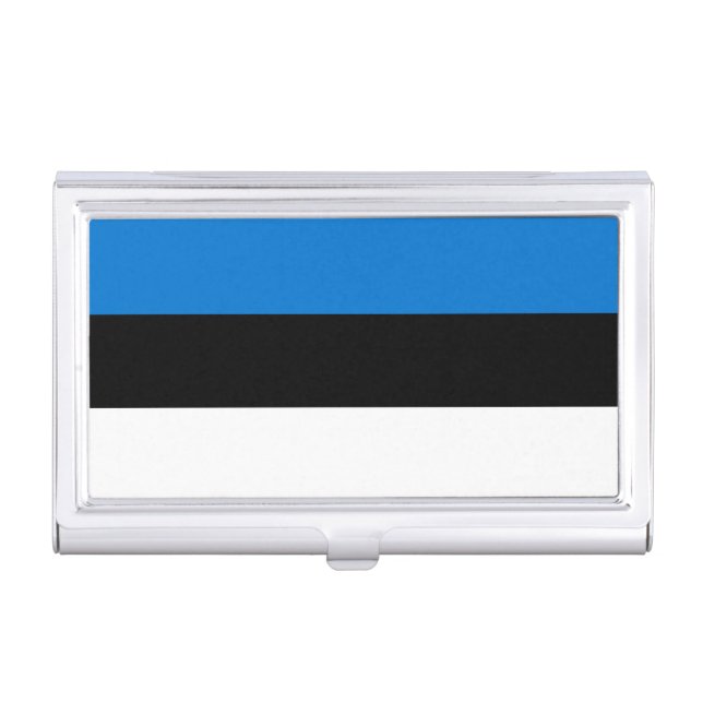 Business card holder with Flag of Estonia (Front)