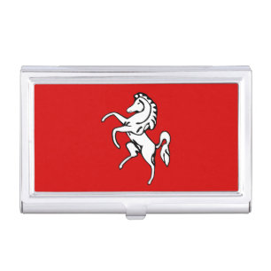 Business card holder with Flag of Kent, England