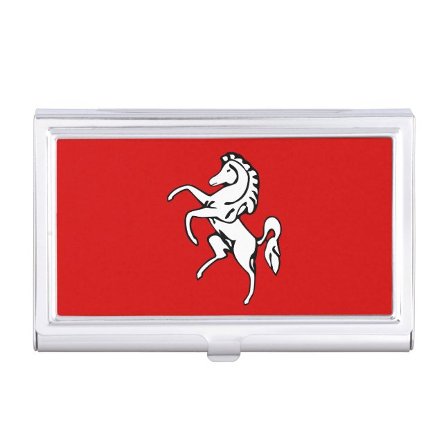 Business card holder with Flag of Kent, England (Front)