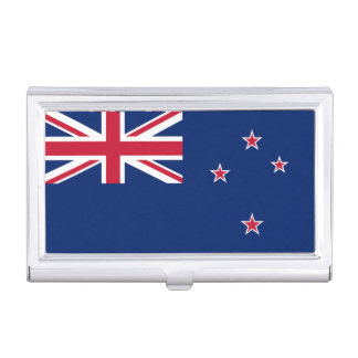 Business card holder with Flag of New Zealand