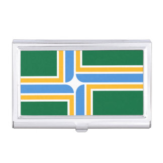 Business card holder with Flag of Portland
