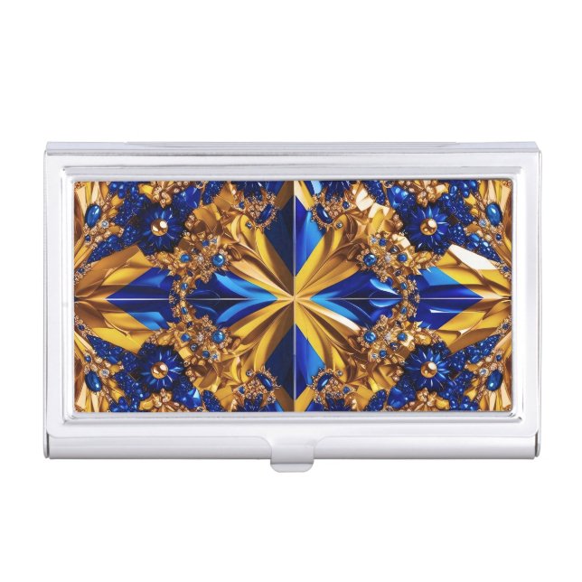 Business card holder with Sweden Colors (Front)