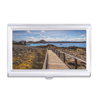 Business Card Holder With Tropical Paradise