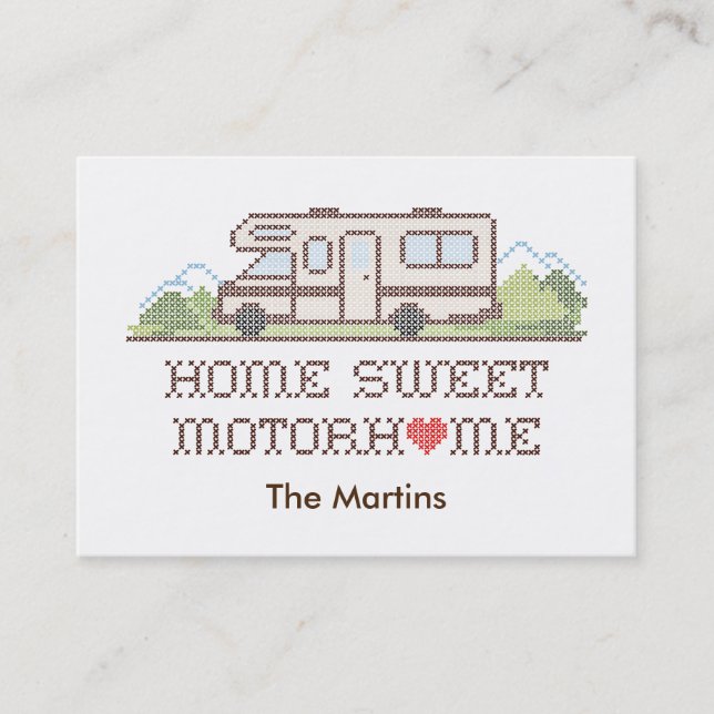 Business Card Home Sweet Motor Home  (Front)