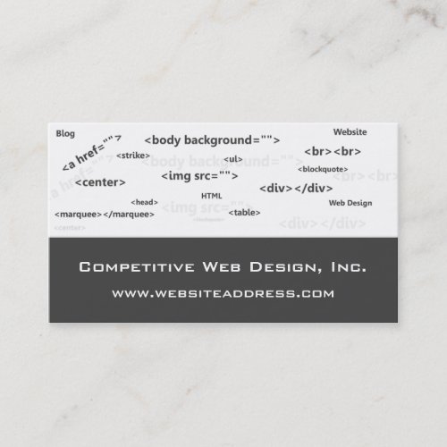 Business Card  HTML Code Web Design