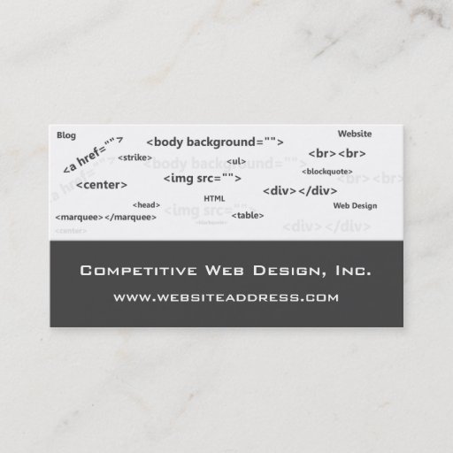 Customizable Business Card :: HTML Code Web Design
