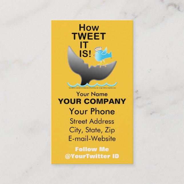 Business Card - I Deserve a TWEET! (Front)