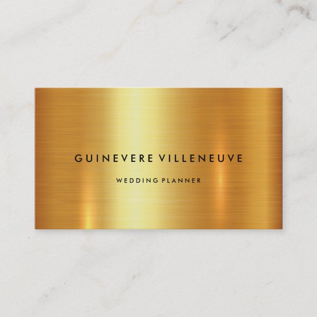 Business card in luxury faux gold customizable (Front)