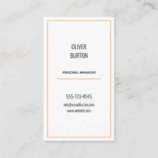 Business card in minimalist style.