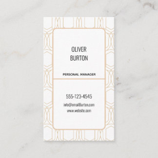 Business card in minimalist style.