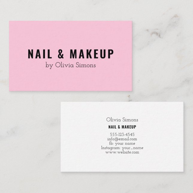 Business card in the style of minimalism (Front/Back)