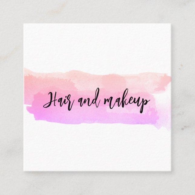 Business card in watercolour pastel color (Front)