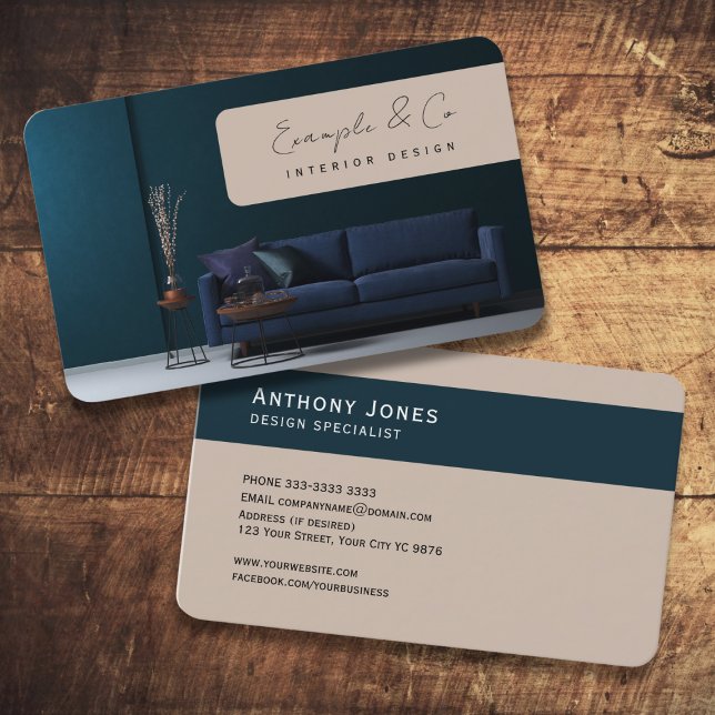 Business Card, Interior Design dark hues Card (Creator Uploaded)