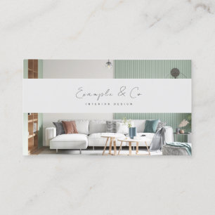 Business Card, Interior Design pastel green Card