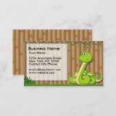 Business Card Jungle Fun Green Snake (Front/Back)