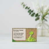 Business Card Jungle Fun Green Snake (Standing Front)