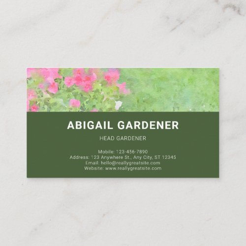 Business Card Lawn Care  Gardening Service Business Card