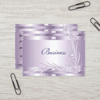 Business Card Lilac Mauve Art Deco Floral