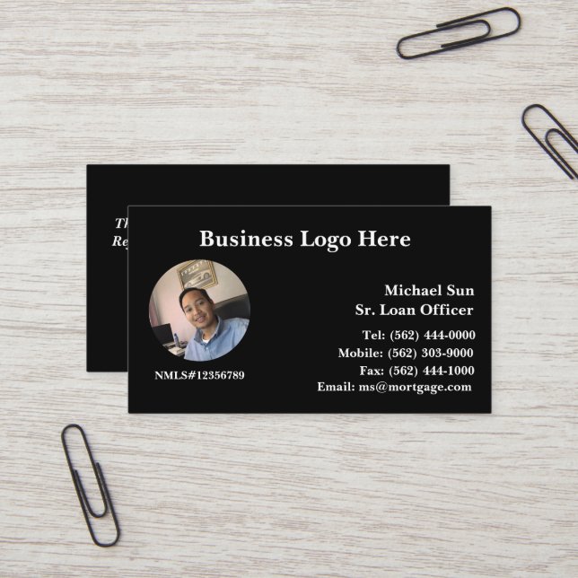 Business Card Loan Officer / Realtor (Front/Back In Situ)