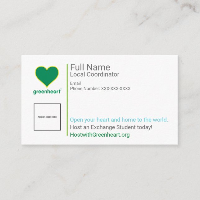 Business Card - Local Coordinator (Front)