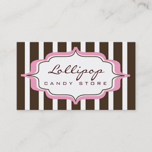 business card > lollipop [pink+chocolate]