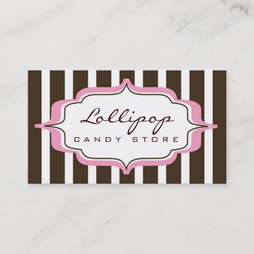 Customizable business card > lollipop [pink+chocolate]