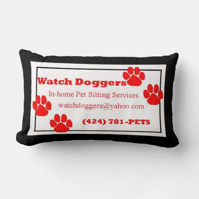 Business Card Lumbar Pillow (Front)