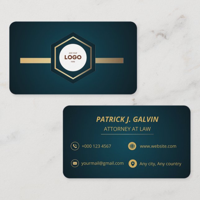 Business Card luxury Corporate custom Name & Logo (Front/Back)