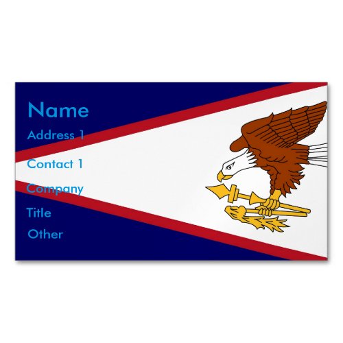 Business Card Magnet with Flag of American Samoa