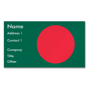 Business Card Magnet with Flag of Bangladesh