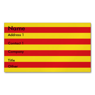 Business Card Magnet with Flag of Catalonia