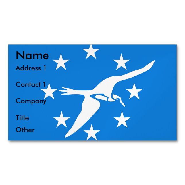Business Card Magnet with Flag of Corpus Christi (Front)