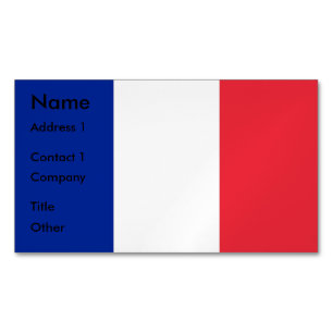 Business Card Magnet with Flag of France
