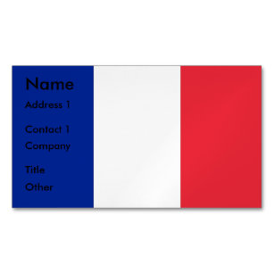 Business Card Magnet with Flag of France