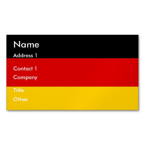 Business Card Magnet with Flag of Germany