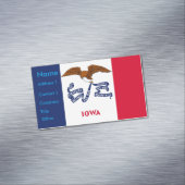 Business Card Magnet with Flag of Iowa (In Situ)
