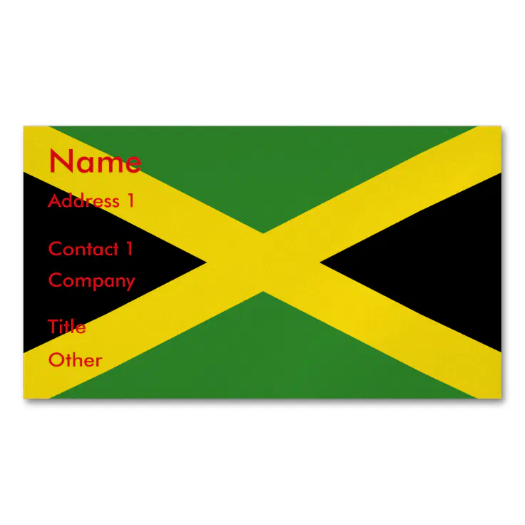 Business Card with Flag of Jamaica Zazzle