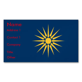 Business Card Magnet with Flag of Macedonia