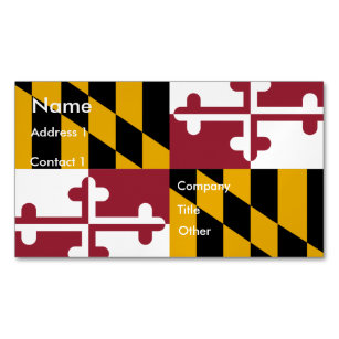 Business Card Magnet with Flag of Maryland