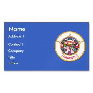 Business Card Magnet with Flag of Minnesota