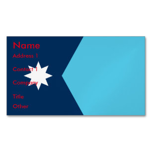 Business Card Magnet with Flag of Minnesota, US