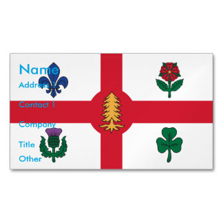 Business Card Magnet with Flag of Montreal