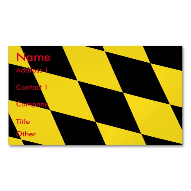 Business Card Magnet with Flag of Munich (Front)