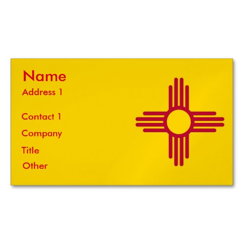 Business Card Magnet with Flag of New Mexico