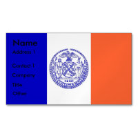 Business Card Magnet with Flag of New York City