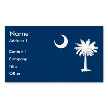 Business Card Magnet With Flag Of South Carolina by AllFlags at Zazzle