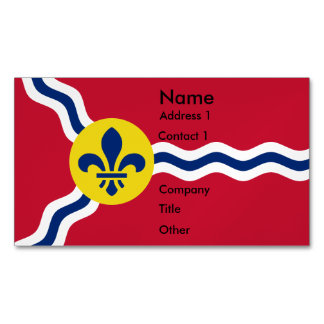 Business Card Magnet with Flag of St. Louis