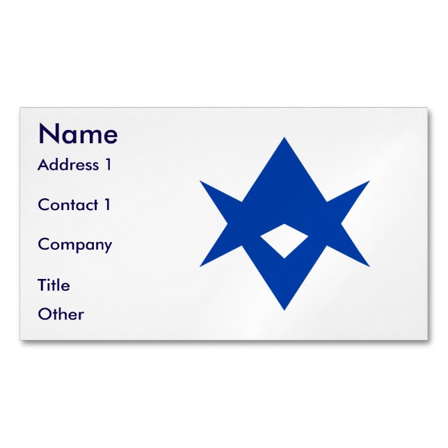Business Card Magnet with Flag of Toyota City (Front)
