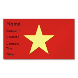 Business Card Magnet with Flag of Vietnam